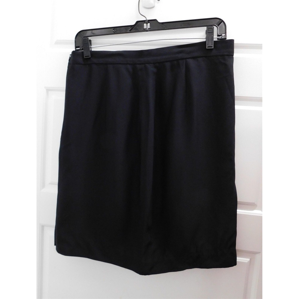Compagnie NG Paris Black Acetate Blend Straight Skirt France sz 44‎